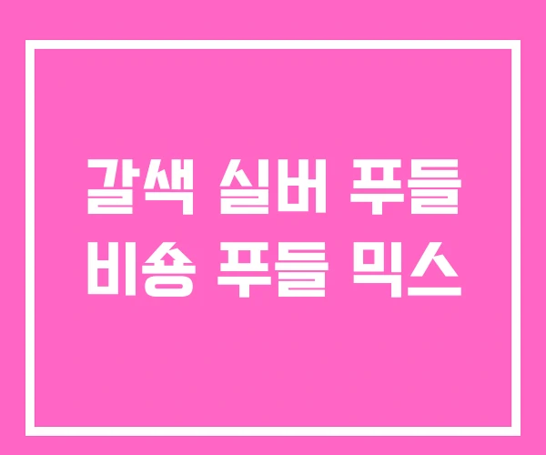 갈색 실버 푸들 비숑 푸들 믹스