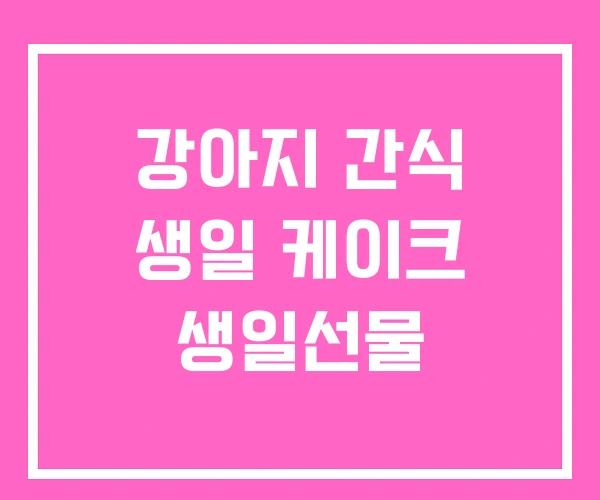 강아지 간식 생일 케이크 생일선물