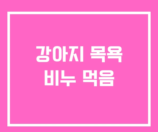 강아지 목욕 비누 먹음