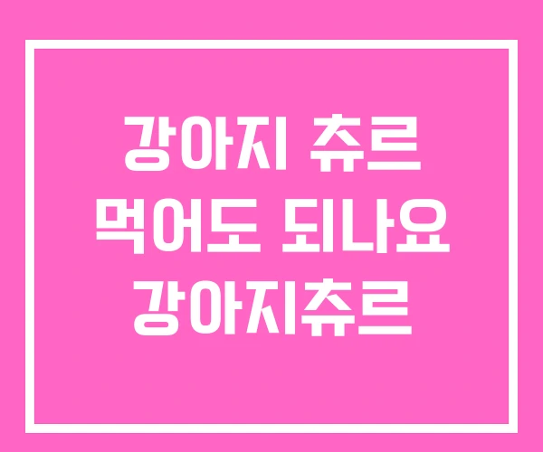 강아지 츄르 먹어도 되나요 강아지츄르