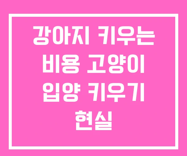 강아지 키우는 비용 고양이 입양 키우기 현실 강아지 키우는 비용 고양이 입양 키우기 현실