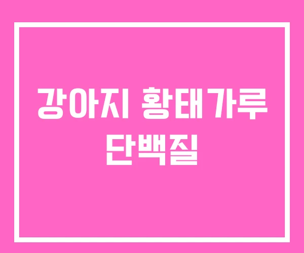 강아지 황태가루 단백질