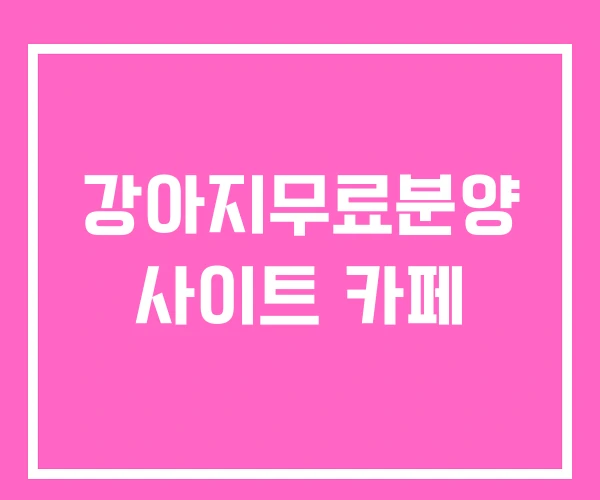 강아지무료분양 사이트 카페 강아지무료분양 사이트 카페