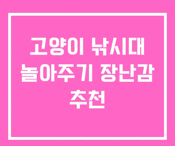 고양이 낚시대 놀아주기 장난감 추천