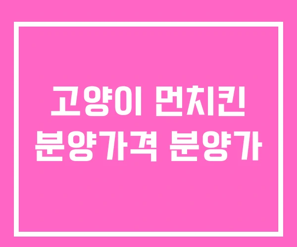 고양이 먼치킨 분양가격 분양가 고양이 먼치킨 분양가격 분양가
