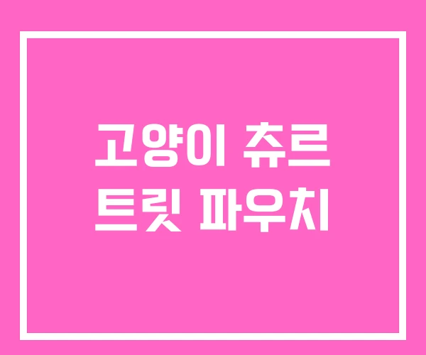 고양이 츄르 트릿 파우치