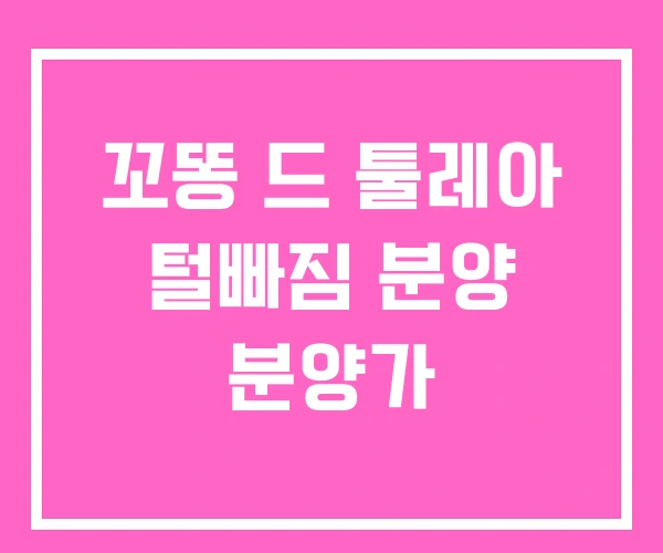 꼬똥 드 툴레아 털빠짐 분양 분양가 꼬똥 드 툴레아 털빠짐 분양 분양가