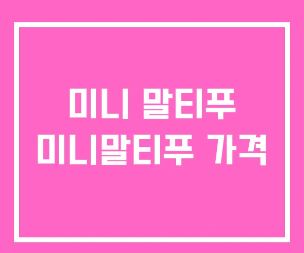 미니 말티푸 미니말티푸 가격