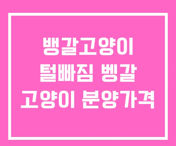 뱅갈고양이 털빠짐 벵갈 고양이 분양가격 뱅갈고양이 털빠짐 벵갈 고양이 분양가격