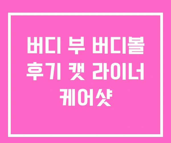 버디 부 버디볼 후기 캣 라이너 케어샷 버디 부 버디볼 후기 캣 라이너 케어샷