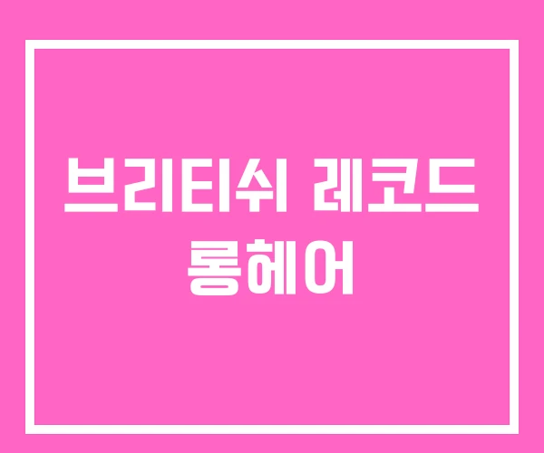 브리티쉬 레코드 롱헤어 브리티쉬 레코드 롱헤어