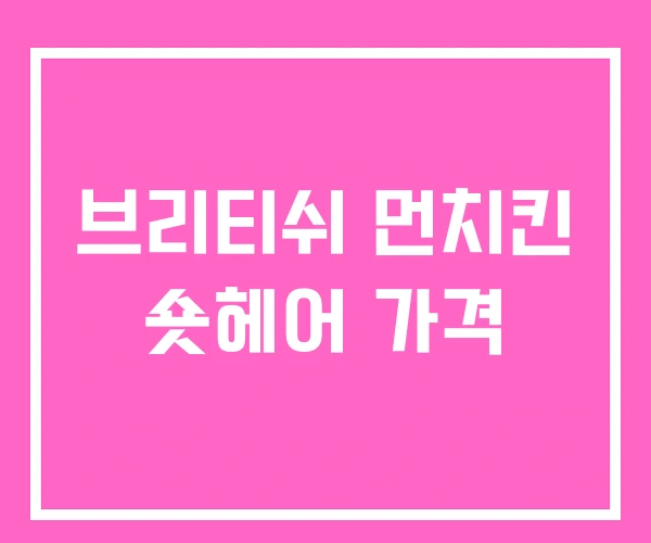 브리티쉬 먼치킨 숏헤어 가격