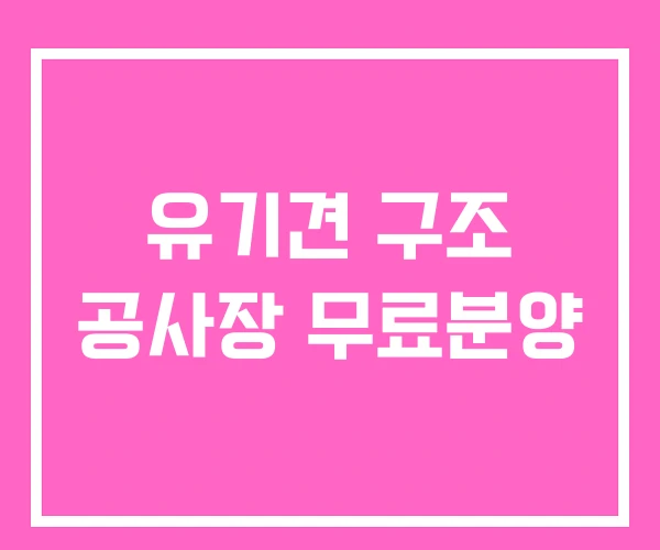 유기견 구조 공사장 무료분양 유기견 구조 공사장 무료분양