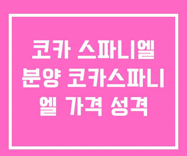 코카 스파니엘 분양 코카스파니 엘 가격 성격 코카 스파니엘 분양 코카스파니 엘 가격 성격