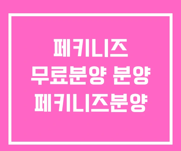 페키니즈 무료분양 분양 페키니즈분양