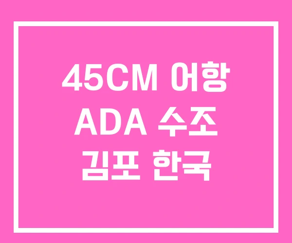 45CM 어항 ADA 수조 김포 한국 45CM 어항 ADA 수조 김포 한국