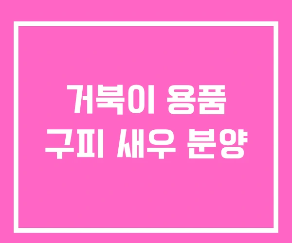 거북이 용품 구피 새우 분양