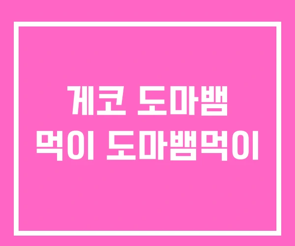 게코 도마뱀 먹이 도마뱀먹이