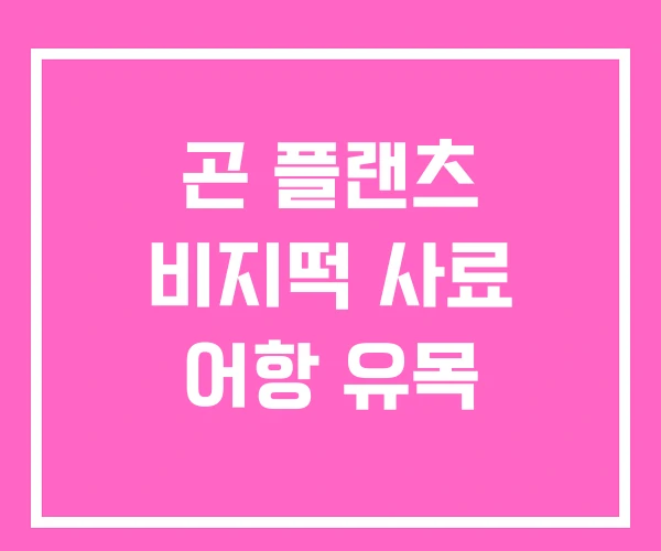 곤 플랜츠 비지떡 사료 어항 유목