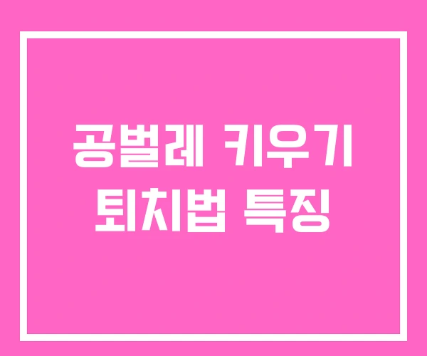 공벌레 키우기 퇴치법 특징