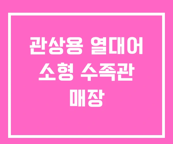 관상용 열대어 소형 수족관 매장