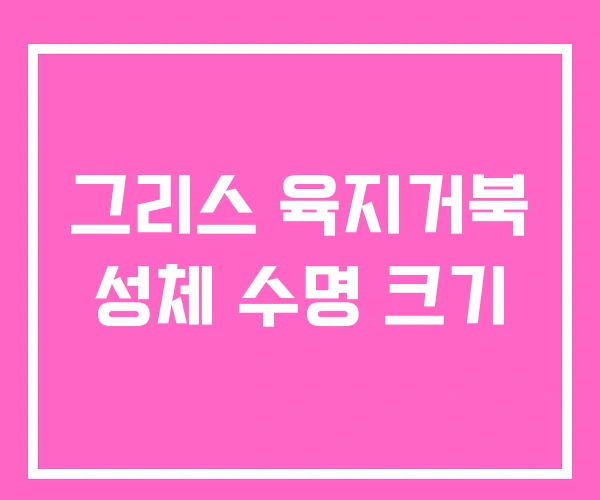 그리스 육지거북 성체 수명 크기 그리스 육지거북 성체 수명 크기
