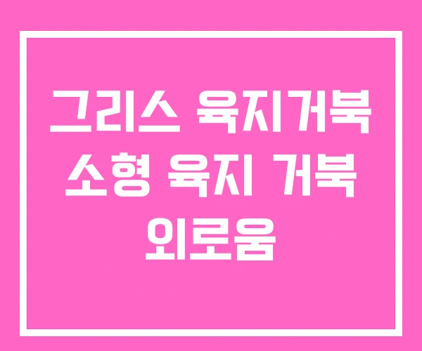 그리스 육지거북 소형 육지 거북 외로움