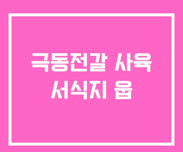 극동전갈 사육 서식지 웁 극동전갈 사육 서식지 웁