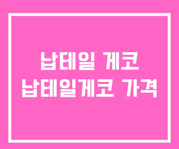 납테일 게코 납테일게코 가격 납테일 게코 납테일게코 가격
