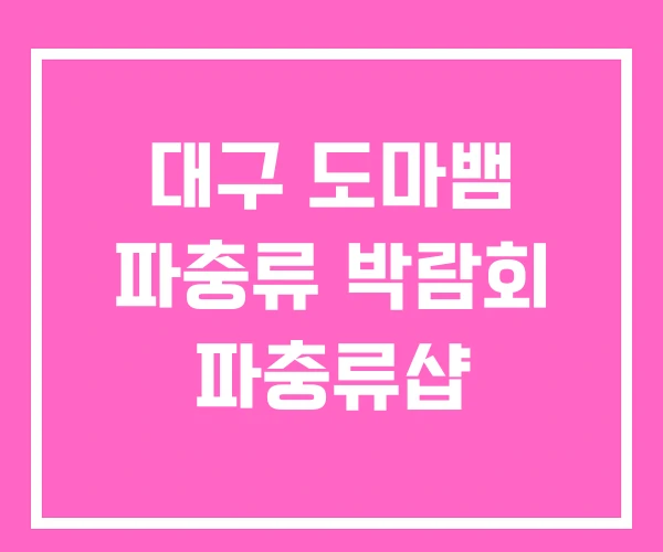 대구 도마뱀 파충류 박람회 파충류샵