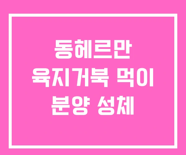동헤르만 육지거북 먹이 분양 성체