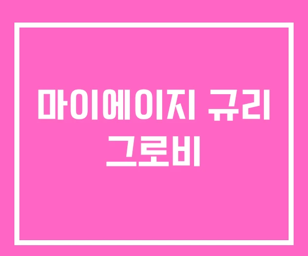 마이에이지 규리 그로비