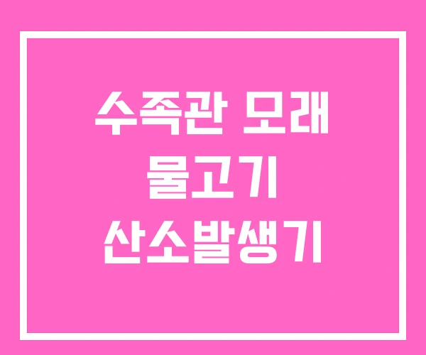 수족관 모래 물고기 산소발생기