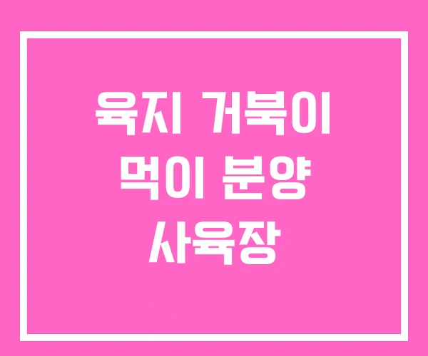 육지 거북이 먹이 분양 사육장