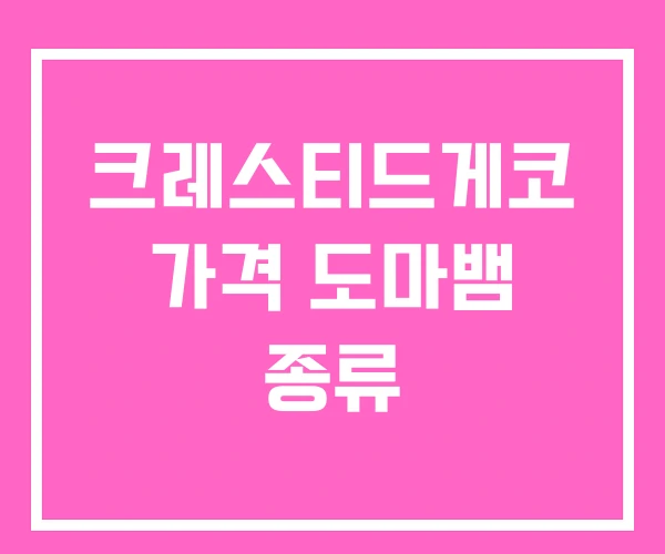 크레스티드게코 가격 도마뱀 종류