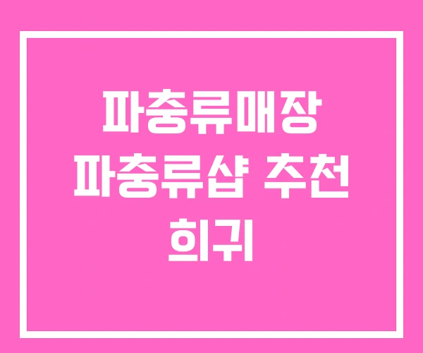 파충류매장 파충류샵 추천 희귀