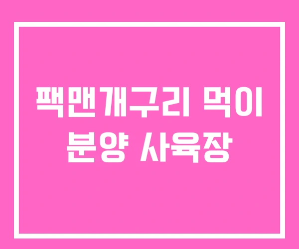 팩맨개구리 먹이 분양 사육장 팩맨개구리 먹이 분양 사육장