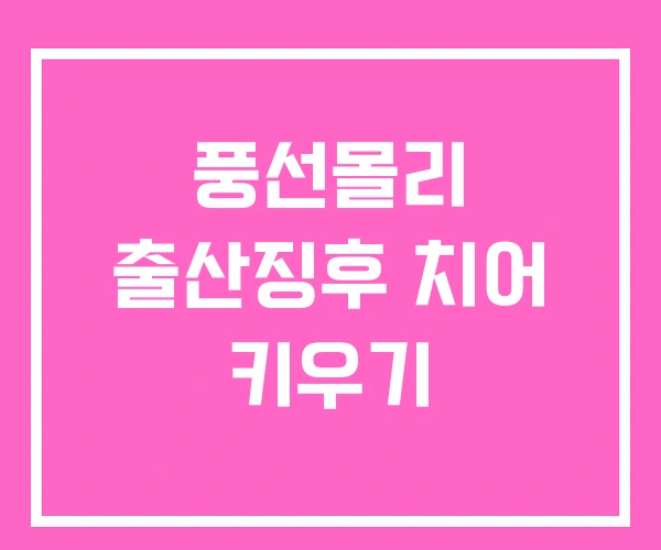 풍선몰리 출산징후 치어 키우기