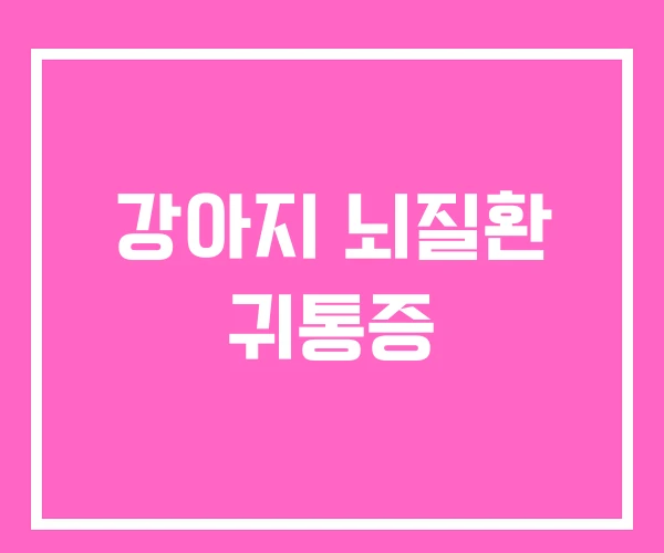 강아지 뇌질환 귀통증 강아지 뇌질환 귀통증