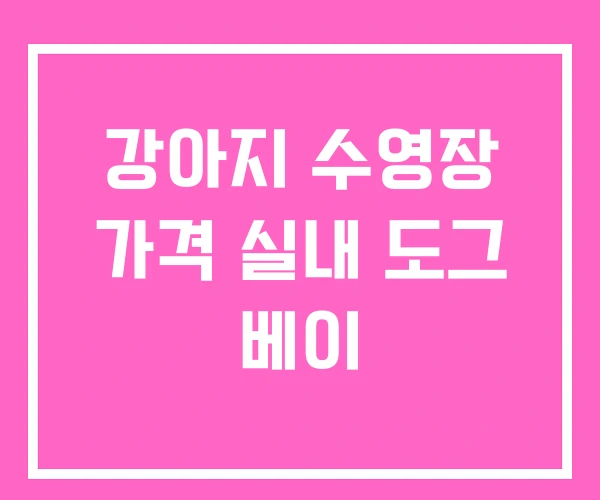 강아지 수영장 가격 실내 도그 베이
