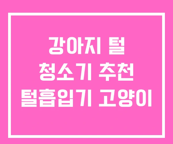 강아지 털 청소기 추천 털흡입기 고양이