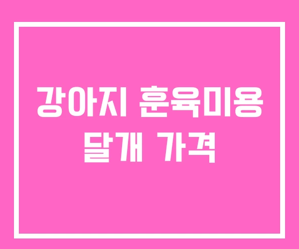 강아지 훈육미용 달개 가격 강아지 훈육미용 달개 가격