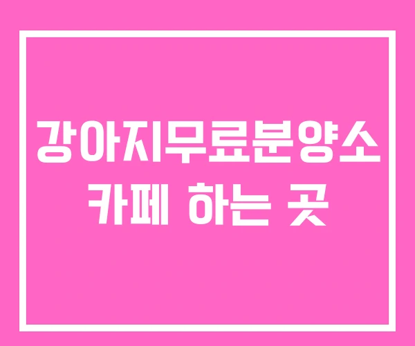 강아지무료분양소 카페 하는 곳 강아지무료분양소 카페 하는 곳