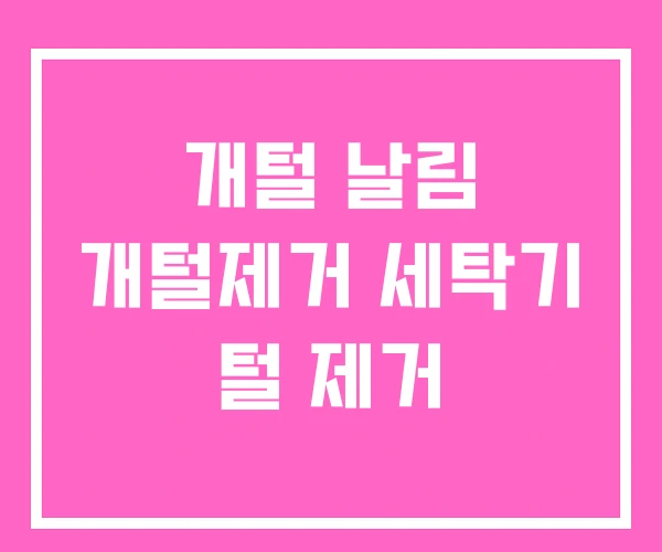 개털 날림 개털제거 세탁기 털 제거 개털 날림 개털제거 세탁기 털 제거