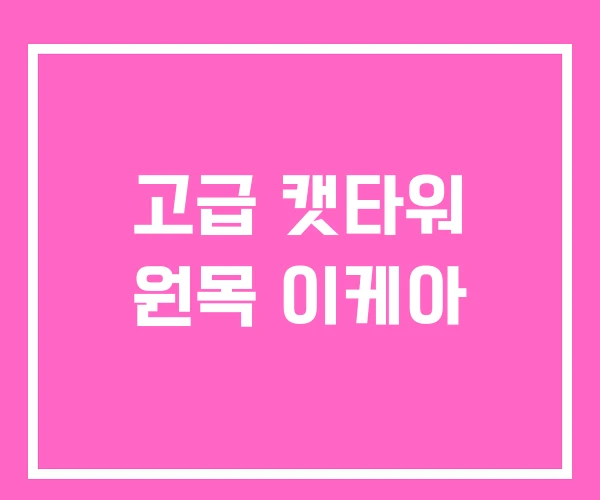 고급 캣타워 원목 이케아