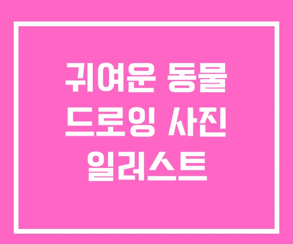 귀여운 동물 드로잉 사진 일러스트 귀여운 동물 드로잉 사진 일러스트