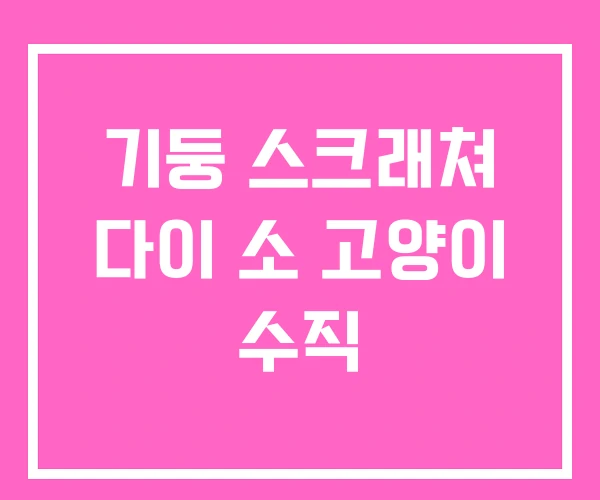 기둥 스크래쳐 다이 소 고양이 수직