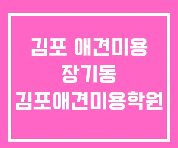 김포 애견미용 장기동 김포애견미용학원 김포 애견미용 장기동 김포애견미용학원