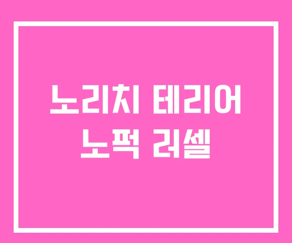 노리치 테리어 노퍽 러셀