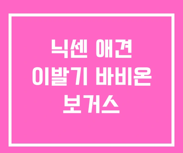 닉센 애견 이발기 바비온 보거스 닉센 애견 이발기 바비온 보거스